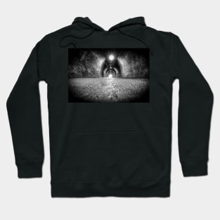 Ashbourne Train Tunnel, Derbyshire, England, Black And White Hoodie